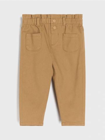 Джинси paperbag - бежевий