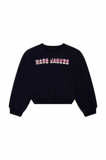 Детская хлопковая кофта Marc Jacobs цвет синий с принтом Детская хлопковая кофта Marc Jacobs цвет синий с принтом