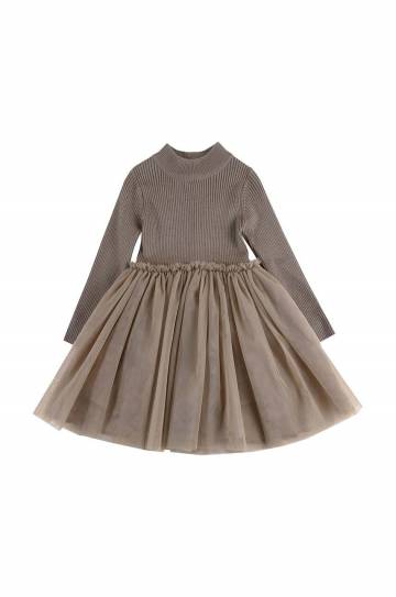 Платье для младенцев Donsje Lotus Dress цвет коричневый mini расклешённое 4043900 Платье для младенцев Donsje Lotus Dress цвет коричневый mini расклешённое 4043900