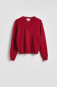 Reserved - Вовняний джемпер - червоний - 327HL-53X