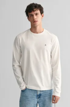 Мужской белый лонгслив REG SHIELD LS Белый XXL Gant 2004049