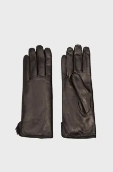 Женские черные кожаные перчатки Черный 6.5 Baldinini F3B032XXNAPT;0000