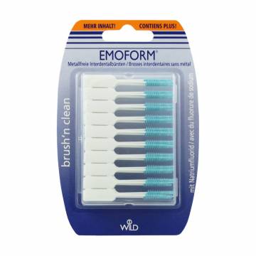 Безметалловые межзубные щетки Dr. Wild Emoform Brushn clean с фторидом натрия, 50 шт Безметалловые межзубные щетки Dr. Wild Emoform Brushn clean с фторидом натрия, 50 шт