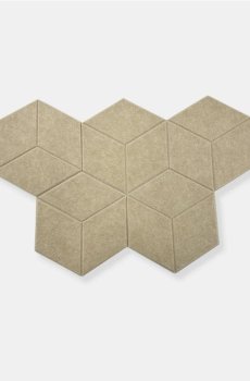 Набір настінних панелей із фетру, 5 шт. - бежевий