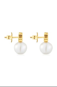 Серебряные серьги с позолотой Tous