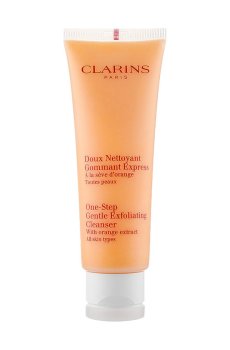 Очищающий пенящийся крем с отшелушивающим эффектом Clarins One-Step Gentle Exfoliating Cleanser для всех типов кожи, 125 мл