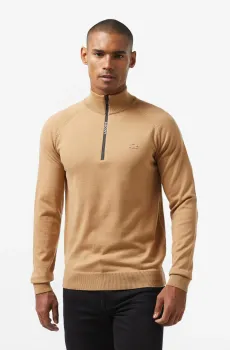 Мужской коричневий свитер Коричневый M-L Lacoste AH251702S