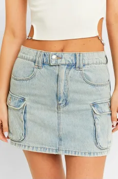 Женская голубая джинсовая юбка Голубой 36 Tally Weijl SSKDEALYS