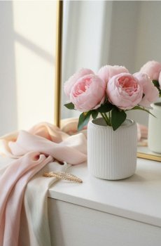 Декоративна штучна рослина - пастельний рожевий