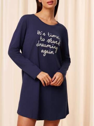 Triumph Нічна сорочка Nightdresses NDK 03 LSL X 10216556 Cиній Triumph Нічна сорочка Nightdresses NDK 03 LSL X 10216556 Cиній