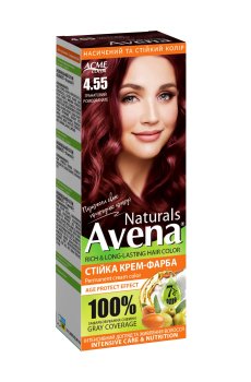 Стойкая крем-краска для волос Acme Color Avena Naturals Permanent Cream Color 4.55 Гранатовый, 115 мл