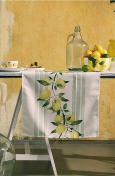 Доріжка на стіл з мотивом лимонів - жовтий