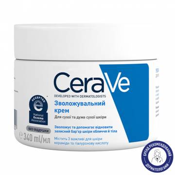 Увлажняющий крем для лица и тела CeraVe Moisturizing Cream для сухой и очень сухой кожи, 340 мл Увлажняющий крем для лица и тела CeraVe Moisturizing Cream для сухой и очень сухой кожи, 340 мл