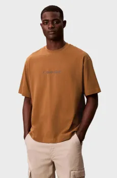 Мужская коричневая футболка STANDARD Коричневый XL Calvin Klein LV040HM228