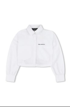 Детская хлопковая рубашка Karl Lagerfeld