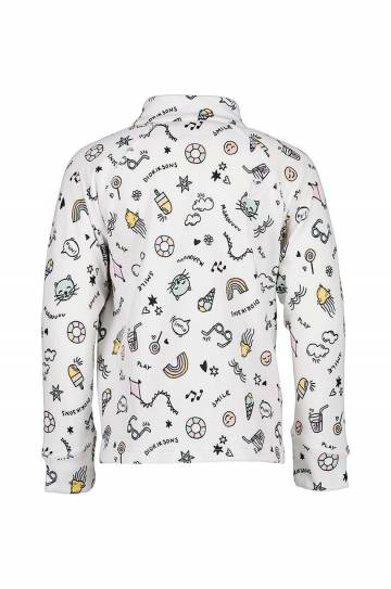 Детская кофта Didriksons JADIS PR KIDS FZ цвет белый узор Детская кофта Didriksons JADIS PR KIDS FZ цвет белый узор