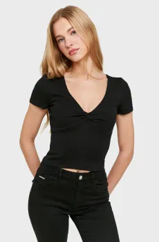 Женская черная футболка Черный M Tally Weijl STSCOKEVINT