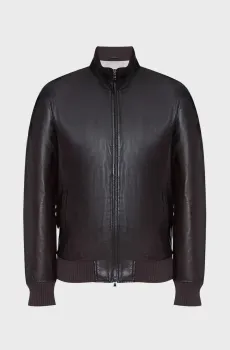 Мужская коричневая кожаная куртка Коричневый 50 Barba Napoli FOX 51210-29