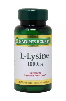 L-Лизин Natures Bounty L-Lysine 1000 мг, 60 таблеток