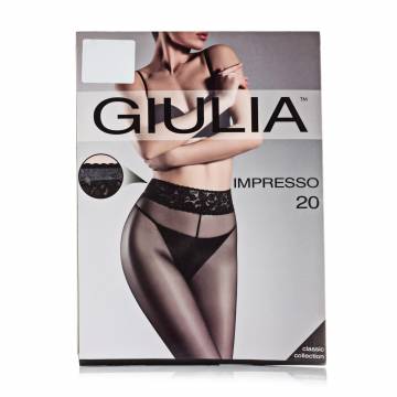 Классические колготки женские Giulia Impresso с кружевным поясом, 20 DEN, Daino, размер 2 Классические колготки женские Giulia Impresso с кружевным поясом, 20 DEN, Daino, размер 2