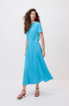 Reserved - Сукня з блискучої тканини - світло-бірюзовий - 637KK-60X