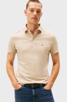 Мужское бежевое поло 1985 SLIM POLO Бежевый XXL Tommy Hilfiger MW0MW17771