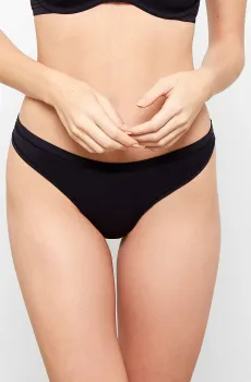 Женские черные трусики-стринги PURE 360 Черный L Etam 6516587