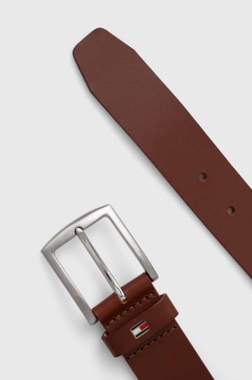 Кожаный ремень Tommy Hilfiger мужской цвет коричневый AM0AM08360 Кожаный ремень Tommy Hilfiger мужской цвет коричневый AM0AM08360