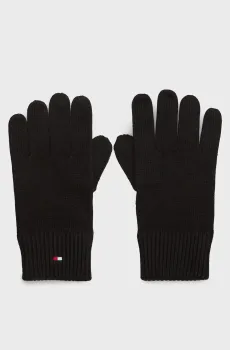 Мужские черные перчатки ESSENTIALS FLAG GLOVES Черный ONESIZE Tommy Hilfiger AM0AM12845