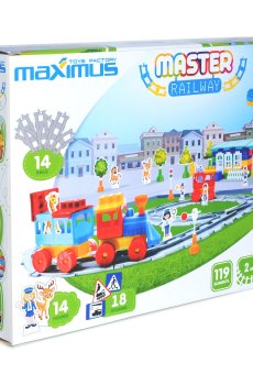 Конструктор Maximus Мастер 2К Железная дорога, от 3 лет, 119 элементов (5209)