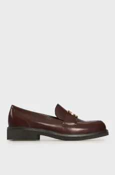 Женские бордовые кожаные лоферы SHUTTLE3 Бордовый 37 Guess FLTSH3LEA14