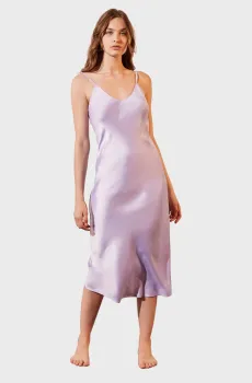 Женская сиреневая ночная рубашка LAILA Сиреневый S Etam 6524809