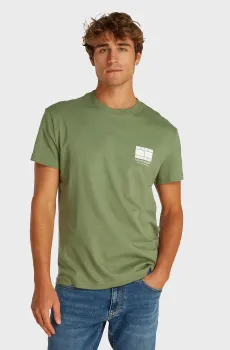 Мужская оливковая футболка REG DNA GRAPHIC TEE EXT Оливковый M Tommy Jeans DM0DM20814