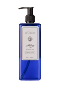 Мужской ежедневный шампунь для волос и бороды Hair Trend Barber Daily Shampoo 2 In 1 Hair & Beard, 500 мл