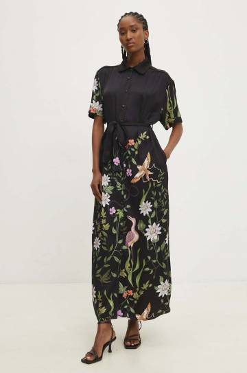 Платье Answear.LAB цвет чёрный maxi прямая