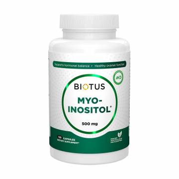 Мио-инозитол Biotus Myo-Inositol, 500 мг, 120 капсул Мио-инозитол Biotus Myo-Inositol, 500 мг, 120 капсул