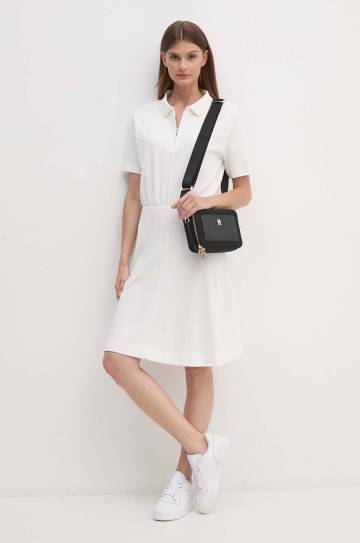 Платье Tommy Hilfiger цвет бежевый mini расклешённое WW0WW42115 Платье Tommy Hilfiger цвет бежевый mini расклешённое WW0WW42115