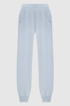 Голубые спортивные штаны из кашемира