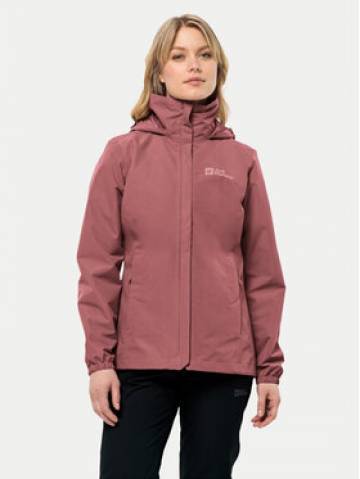 Jack Wolfskin Дощовик Stormy Point 1111202 Червоний Regular Fit Jack Wolfskin Дощовик Stormy Point 1111202 Червоний Regular Fit