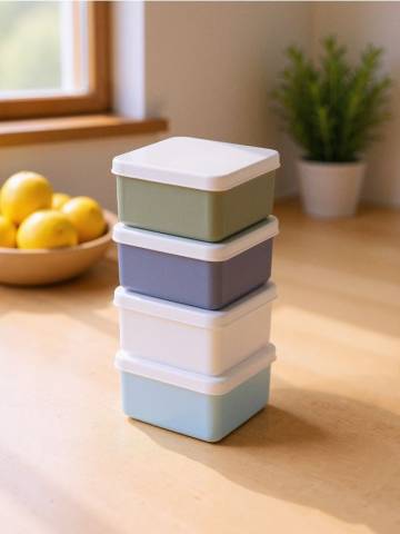 Контейнери для їжі, 4 шт. - різнобарвний