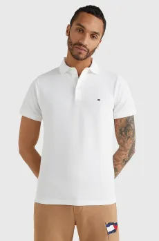 Мужское белое поло CORE 1985 SLIM POLO Белый S Tommy Hilfiger MW0MW17771