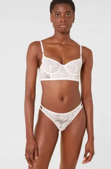 Женский белый бюстгальтер-балконет мягкая чашка PALME Белый 80D Etam 6533116
