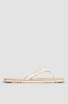 Женские бежевые вьетнамки HILFIGER BEACH Бежевый 38 Tommy Hilfiger FW0FW07905