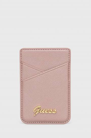 Чехол на карты на магните Guess цвет розовый Чехол на карты на магните Guess цвет розовый