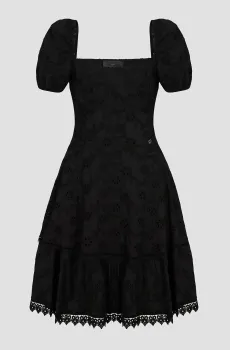 Женское черное платье Черный XS Guess W4GK50.WG590;JBLK