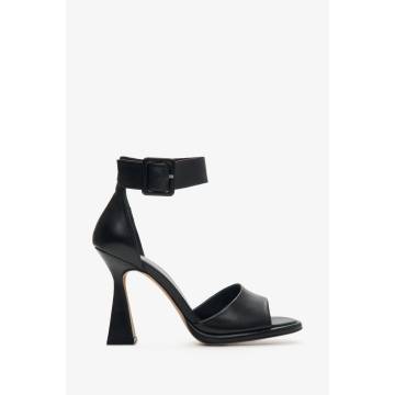 Босоніжки Ankle Strap шкіряні чорні Estro ER00112989 Босоніжки Ankle Strap шкіряні чорні Estro ER00112989