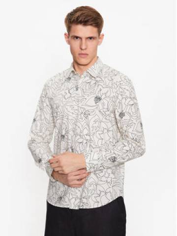 Sisley Сорочка 5T56SQ025 Білий Regular Fit Sisley Сорочка 5T56SQ025 Білий Regular Fit