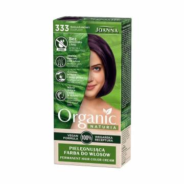 Безаммиачная стойкая крем-краска для волос Joanna Naturia Organic Permanent Color Cream 333 Eggplant, 100 мл Безаммиачная стойкая крем-краска для волос Joanna Naturia Organic Permanent Color Cream 333 Eggplant, 100 мл