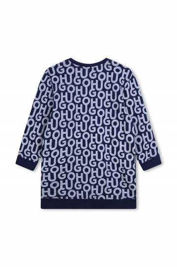 Детское платье HUGO цвет синий mini прямая