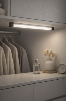 Бездротова світлодіодна підшафкова лампа на магніті - сірий